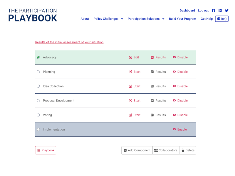 Database search results