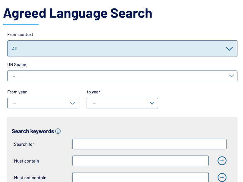 Database search interface
