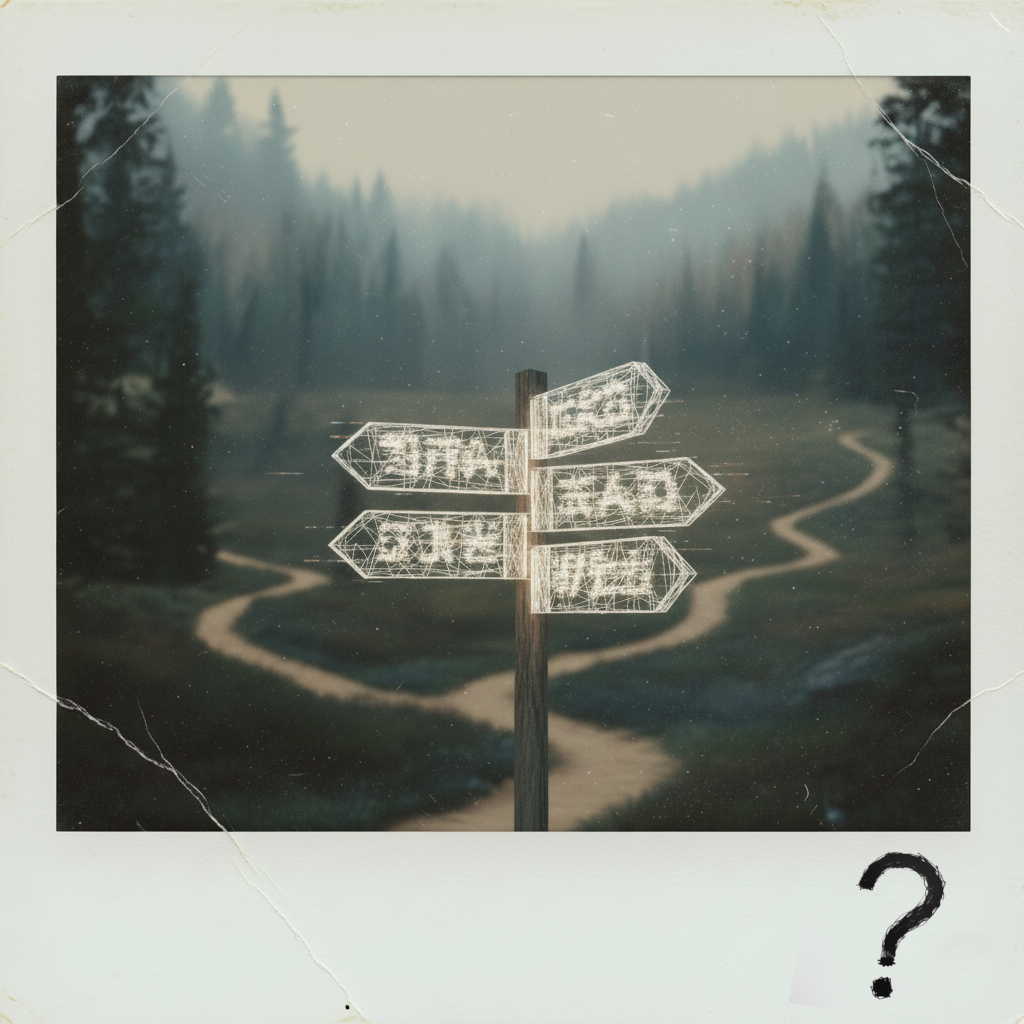 Confusing trail head signs